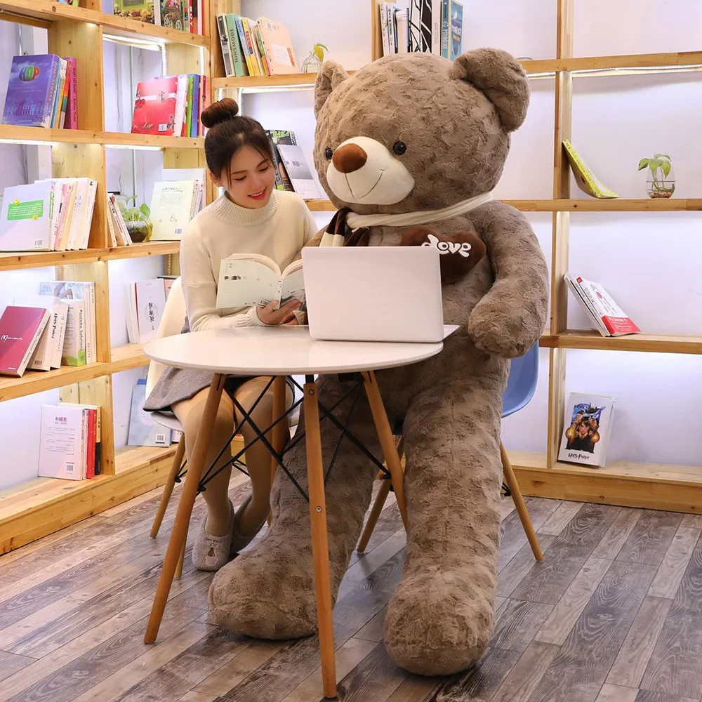 80CM/ 100CM T-shirt Love Teddy Bear Doll Large Plush Toy Big Bear Appease Stuffed Doll Female Birthday Gift Valentine's Day Gift