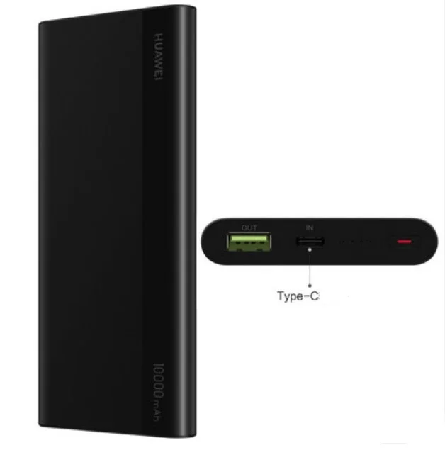 Huawei power Bank 10000mAh type-C Max 18W 5V 9 V/2A портативная Быстрая зарядка двойной USB быстрое зарядное устройство тонкий телефон power bank - Цвет: Type-C