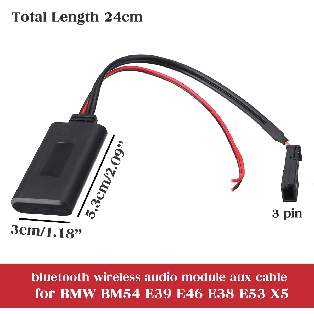 

Car bluetooth Module AUX IN Audio Radio Adapter 3-pin for BMW BM54 E39 E46 E38 E53 X5 Car Electronics Accessories