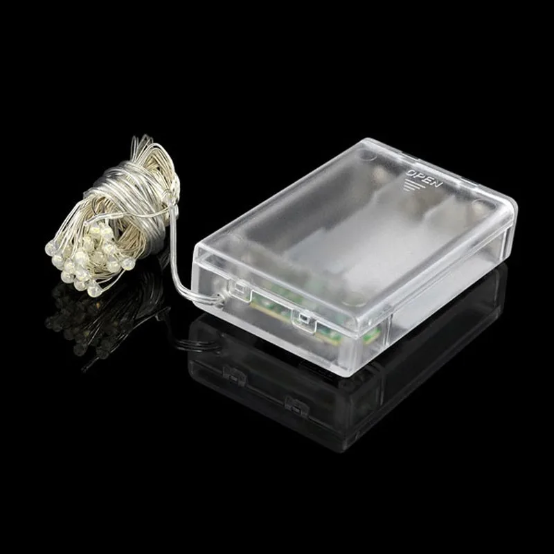 

2-10m waterproof silver wire with battery box/imitation bottle plug string lights wedding NewYear Christmas Day decorative light