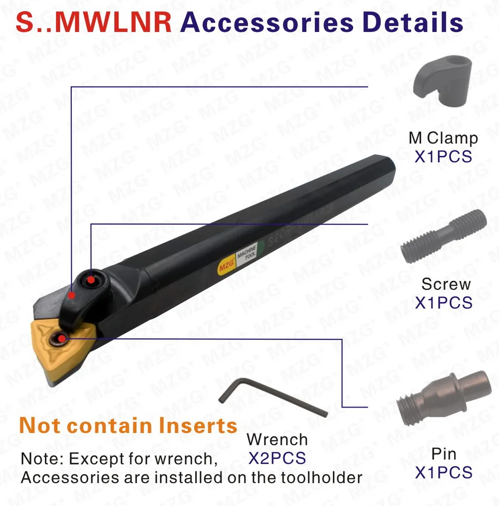 MZG 18 мм 20 мм S18Q-MWLNR08 внутренний токарный станок зажимной бар VNMG вставки расточные держатели инструментов Токарный станок с ЧПУ резак держатель инструмента