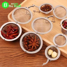 2 шт./партия уникальная многоразовая Удобная Нержавеющая сталь сетка для заварки чая Сфера специй чайный шар ситечко ситечки для чая