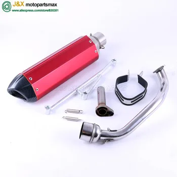 

Motorcycle modified Scooter GY6 125cc 150cc contact middle pipe + muffler exhaust fit 157qmj 152qmi 4 Stroke engine slip on