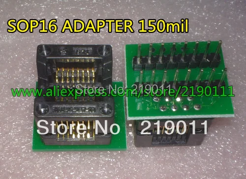 Бесплатная доставка SOP16 до DIP16 поворот SOIC16 Узкий 150 мил программатор IC адаптер