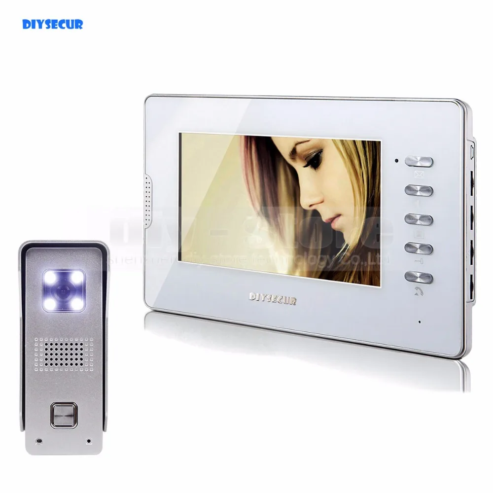 

DIYSECUR New 7" Wired Video Door Phone Intercom Doorbell Home Security 1Camera 1Monitor