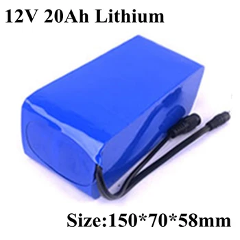 

Real capacity 20Ah 12v 20000mah dc 12v portable li-ion 12v lithium battery pack for backup power bank external battery + Charger