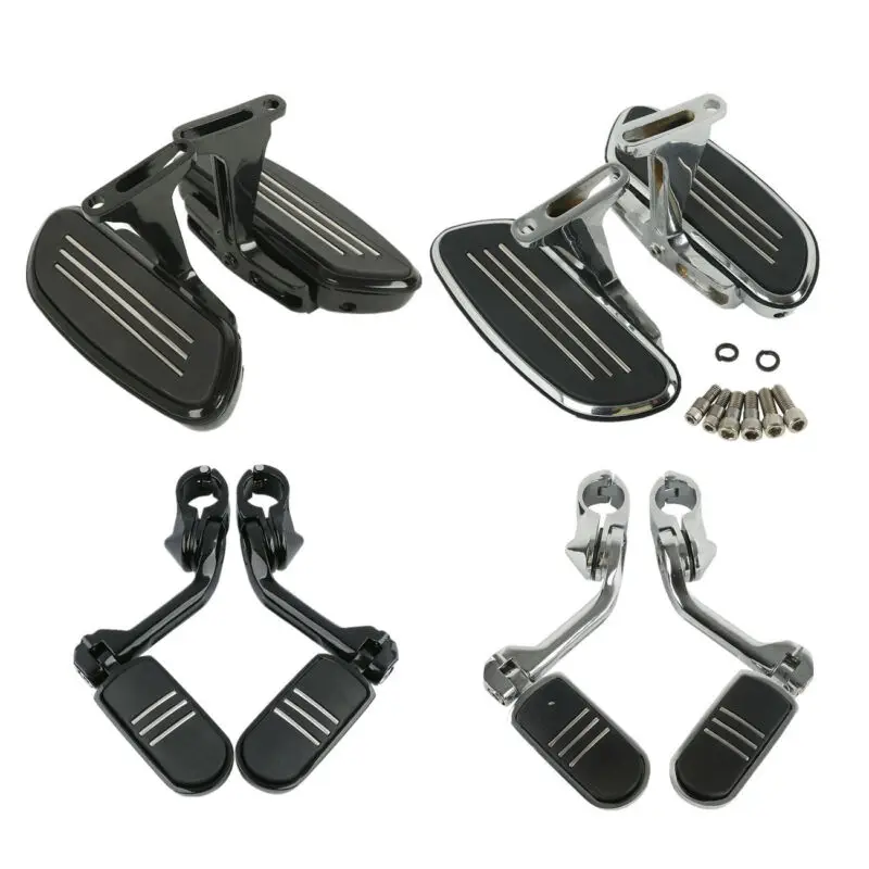 

Motorcycle Streamliner Passenger Footboard & 1.25'' Foot Pegs For Harley Street Road Glide
