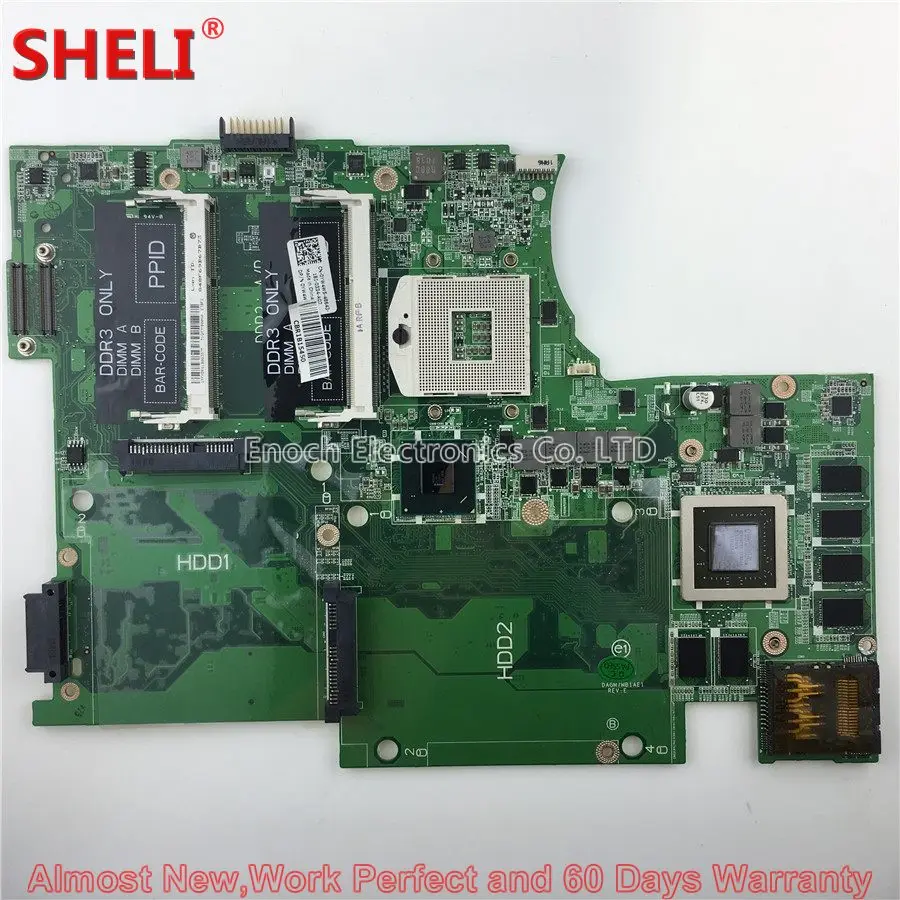 Системная плата для ноутбука Dell XPS 17 L702X DAGM7MB1AE1 GT555M системная артикул:|Материнские