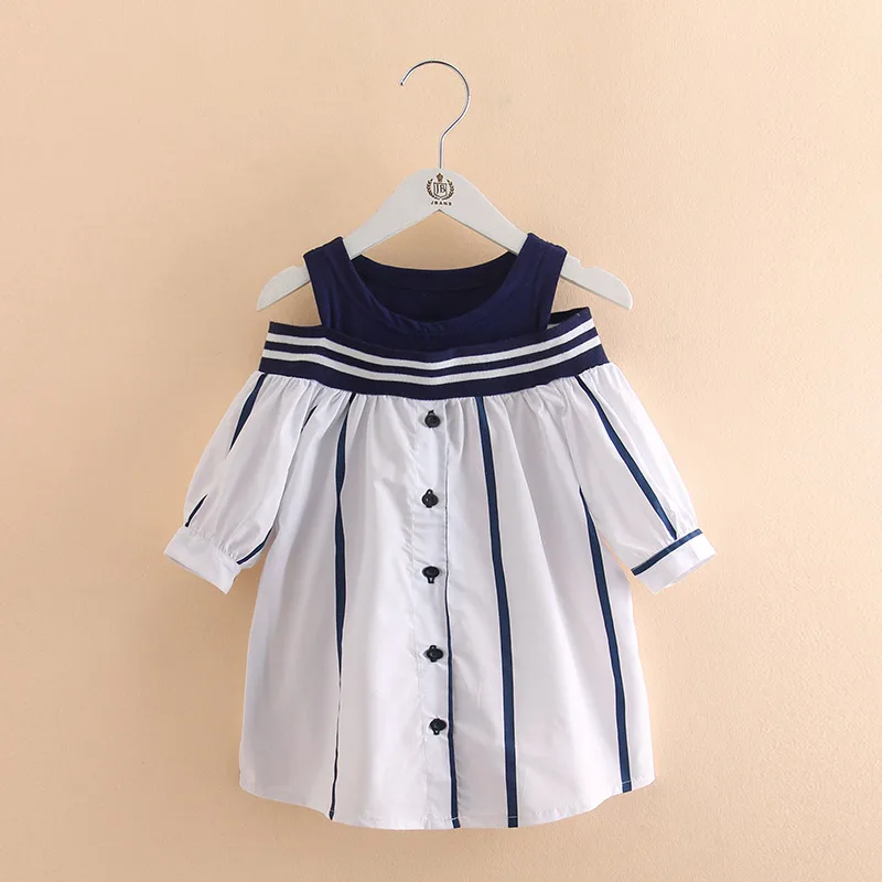 

Baby stitching dress 2019 spring Korean version of the new girl children's clothing children's dress qz-4599