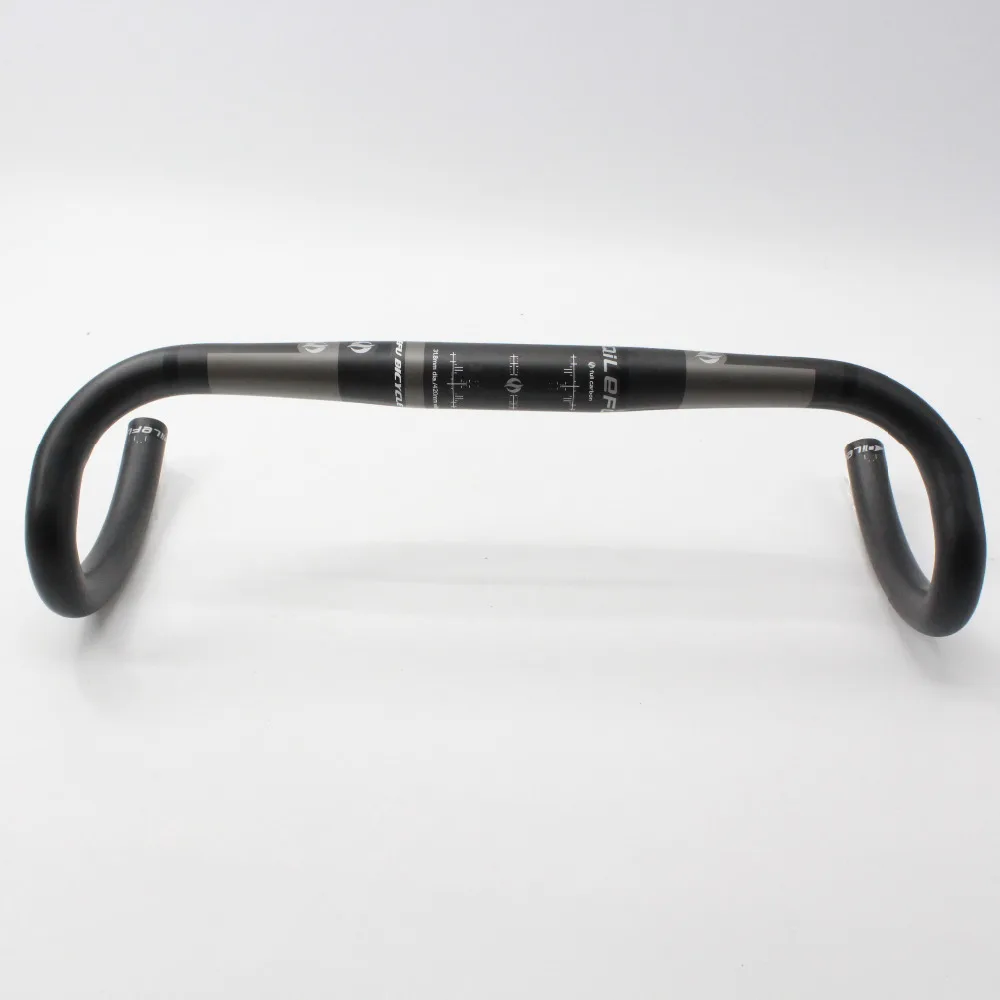 

New QILEFU Road bike matte UD full carbon fibre handlebar round tube design bicycle bent bar 31.8*400/420/440mm light Free Ship