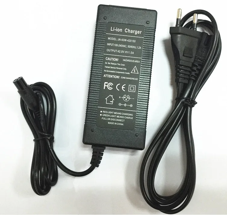 Two-wheel self-balanced vehicle CE Charger 42V 1.5A to 36V Li-ion Battery EU M12