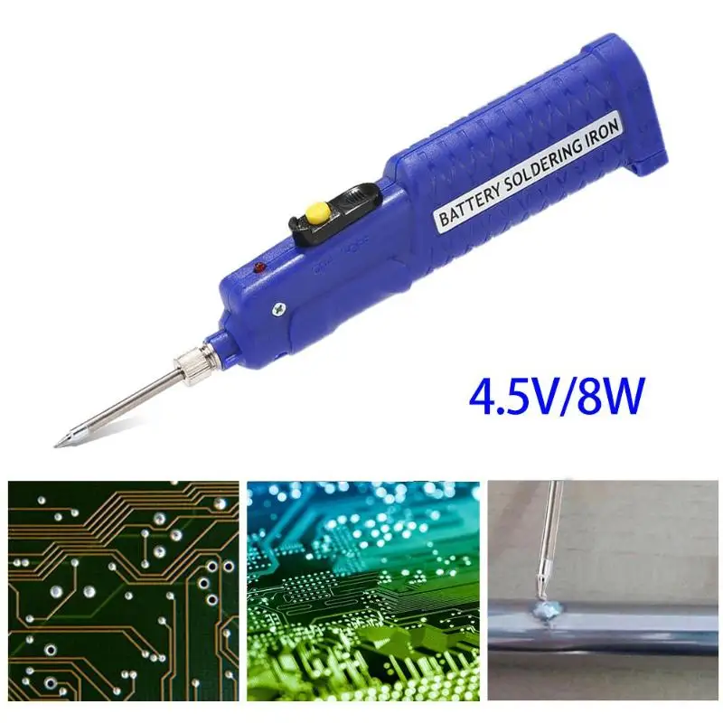 

4.5V 8W Battery Powered Electric Soldering Iron Welding Solder Heat Mini portable Battery Soldering Iron