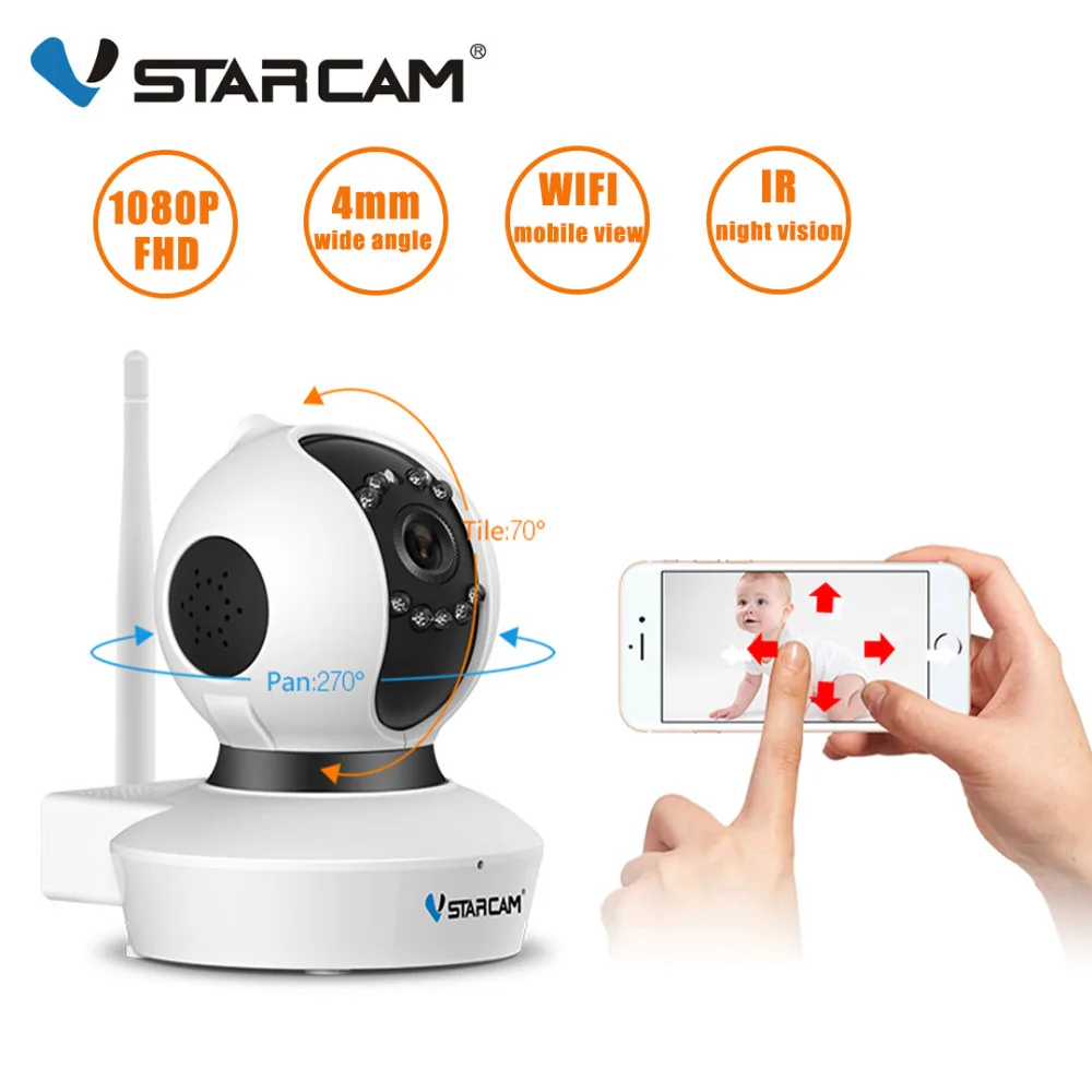 Оригинальный VStarcam C23S 1080P FHD IP камера Wifi наблюдения безопасности работающий на