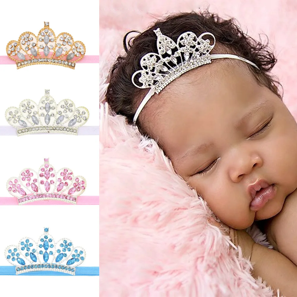 Baby Kids Princess Crown Headwear Headbands Bow Girls Toddler Hair Accessories