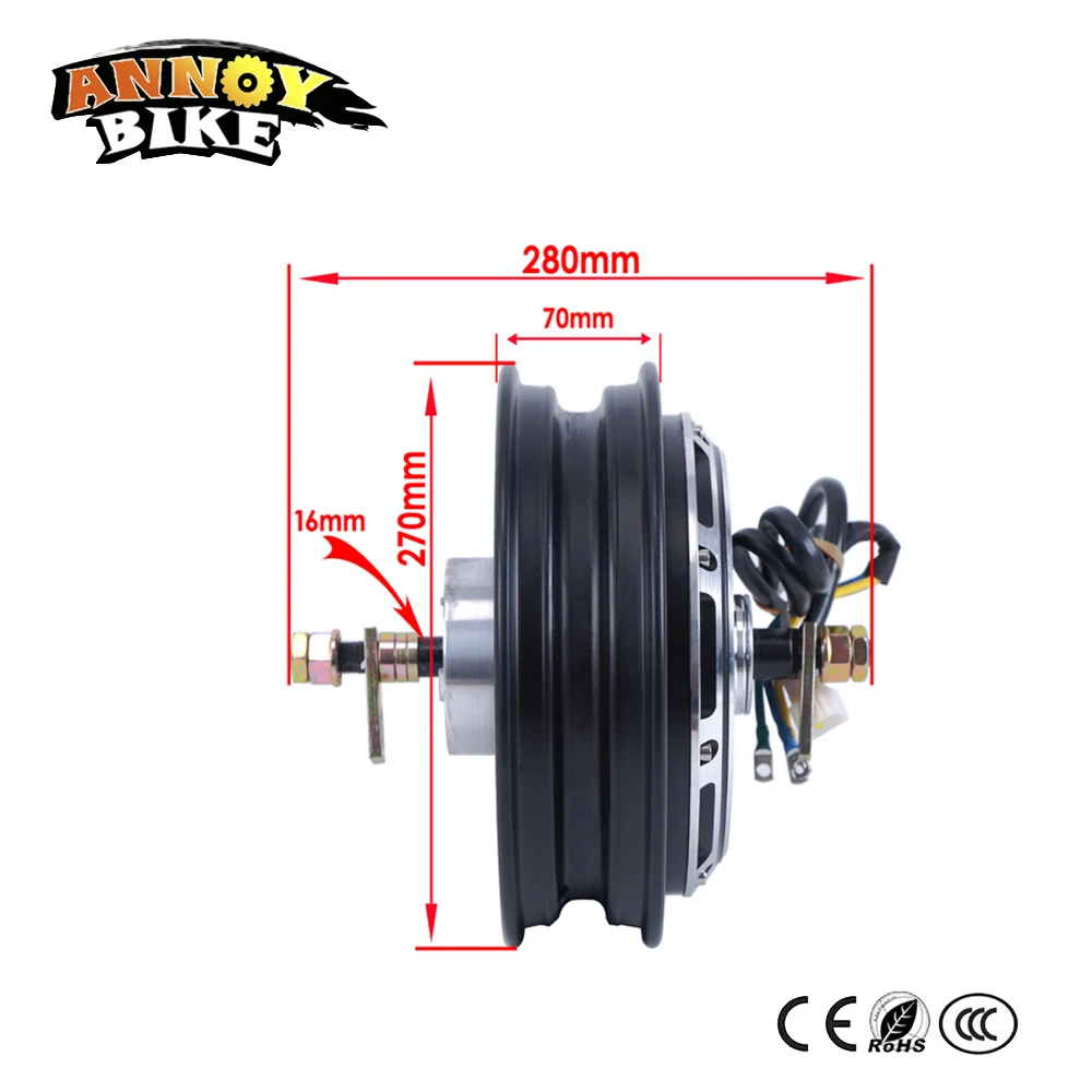 Clearance ANNOYBIKE 10 inch Motor 800W1000W1200W Motor Wheel Electric Disc Breke Drum Brake Modification Electric Bicicleta Electrica 5