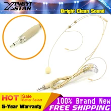 4Pcs Pro Earhook Headworn Condenser Microphone 3.5 mm Screw Plug Headset Mic Microfone For Karaoke Wireless BodyPack Transmitter