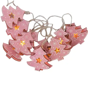 

Colored wooden christmas tree lights string Christmas Tree Shape 10 LED String Lights Colorful christmas tree lights string &26
