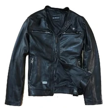 Давид Бекхэм куртка из натуральной кожи Мужская модная тонкая натуральная овчина черная короткая кожаная замшевая мотоциклетная куртка Jaquetas De Couro