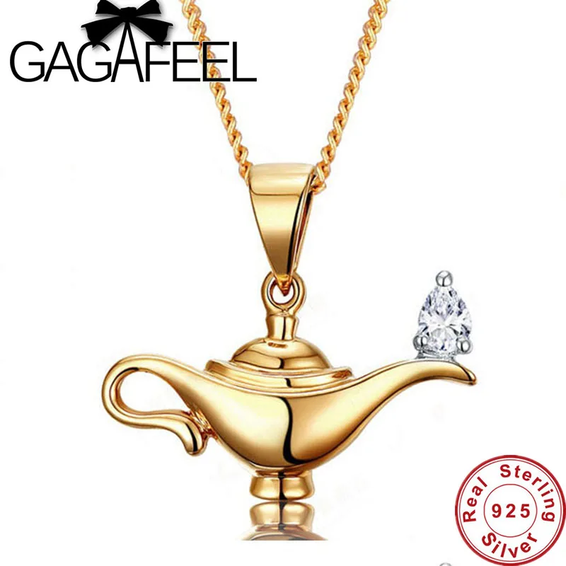 GAGAFEEL New 100% Pure 925 sterling silver magic lamp shape pendant luxury Lamp of Aladdin pendants Fine jewelry DN019 NO Chain GAGAFEEL New 100% Pure 925 sterling silver magic lamp shape pendant luxury Lamp of Aladdin pendants Fine jewelry DN019 NO Chain