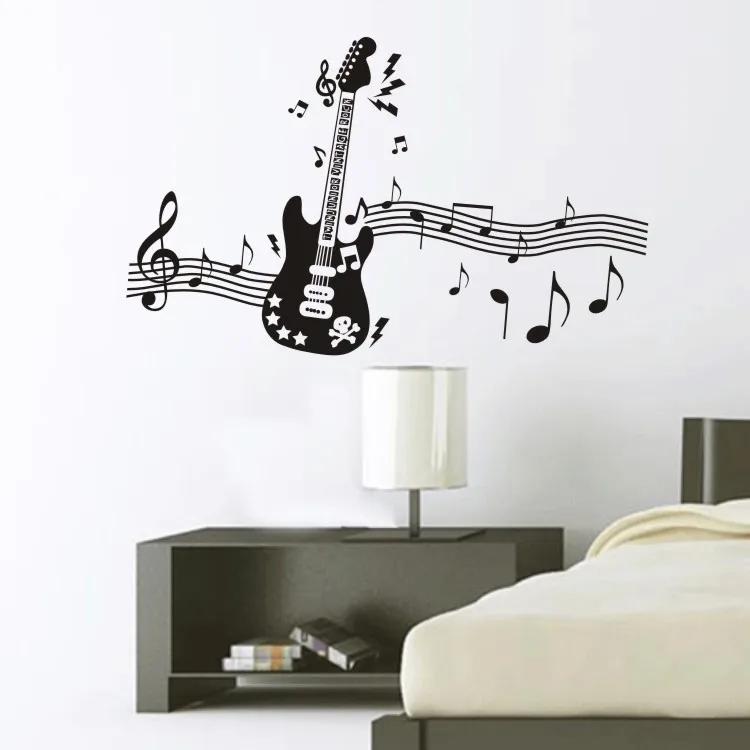 Free Shipping music Notes Guitar Wall sticker window sticker Wall Decor