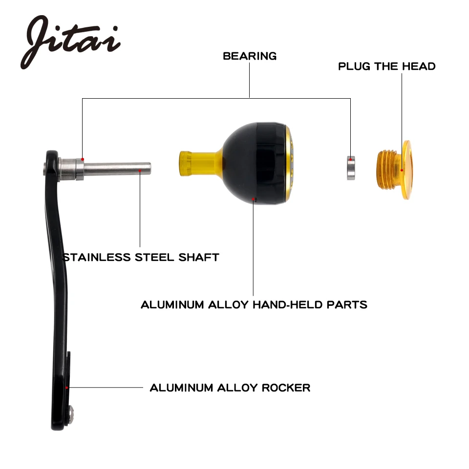 JITAI واحدة مقبض الصيد بكرة مقبض DIY الملونة كرنك الجوز لوحة غطاء برغي ل Baitcasting الغزل عجلات معالجة التبعي