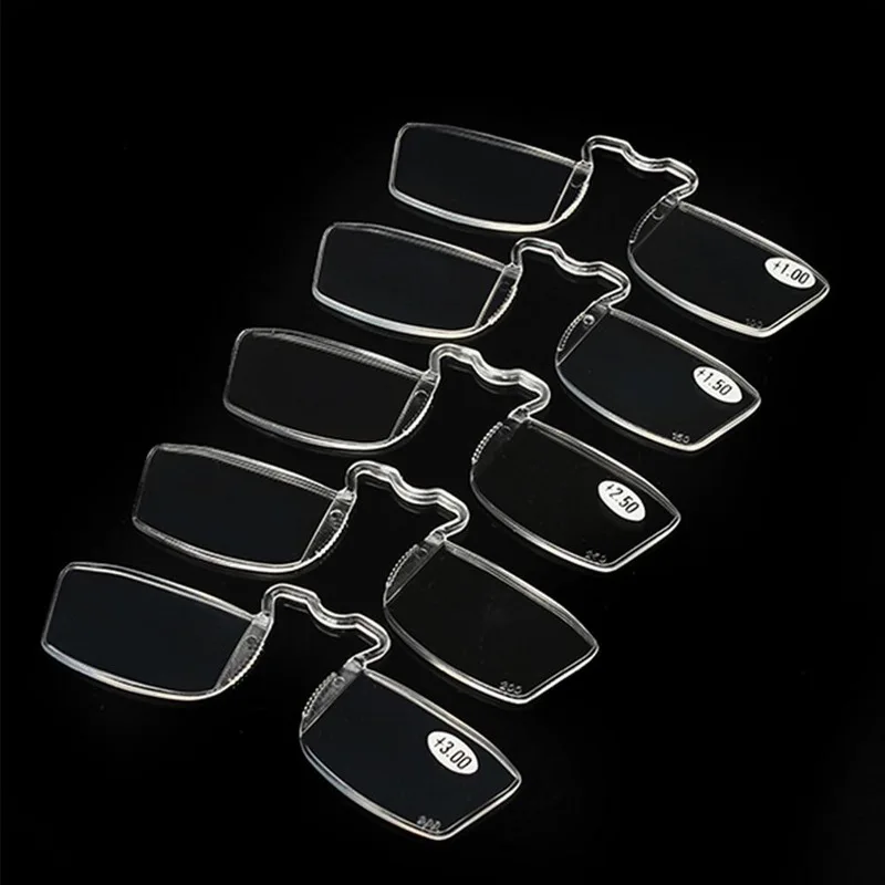 

Mayitr 1pc Mini Portable Clip Reading Glasses Professional Nose Resting Pocket Reading Glasses Strength 1.0/1.5/2.0/2.5/3.0