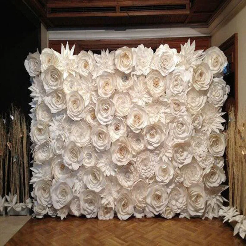 DIY Искусственные гигантские Бумажные цветы для свадебных фонов вечерние украшения с днем рождения стол десерт ремесла цветочный декор стен
