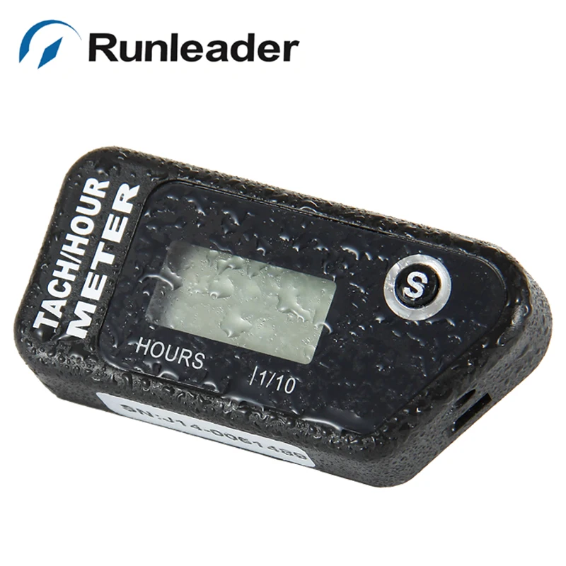 Record Max RPM tachometer hour meter for motocross chainsaw jet ski pit