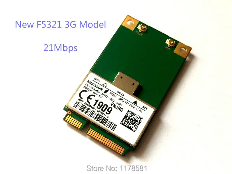 

F5321GW DW5560 3G WWAN MINI PCI-E Card GSM GPRS EDGE UMTS WCDMA HSPA+21MB GPS 3G Module For Dell Notebook Modem