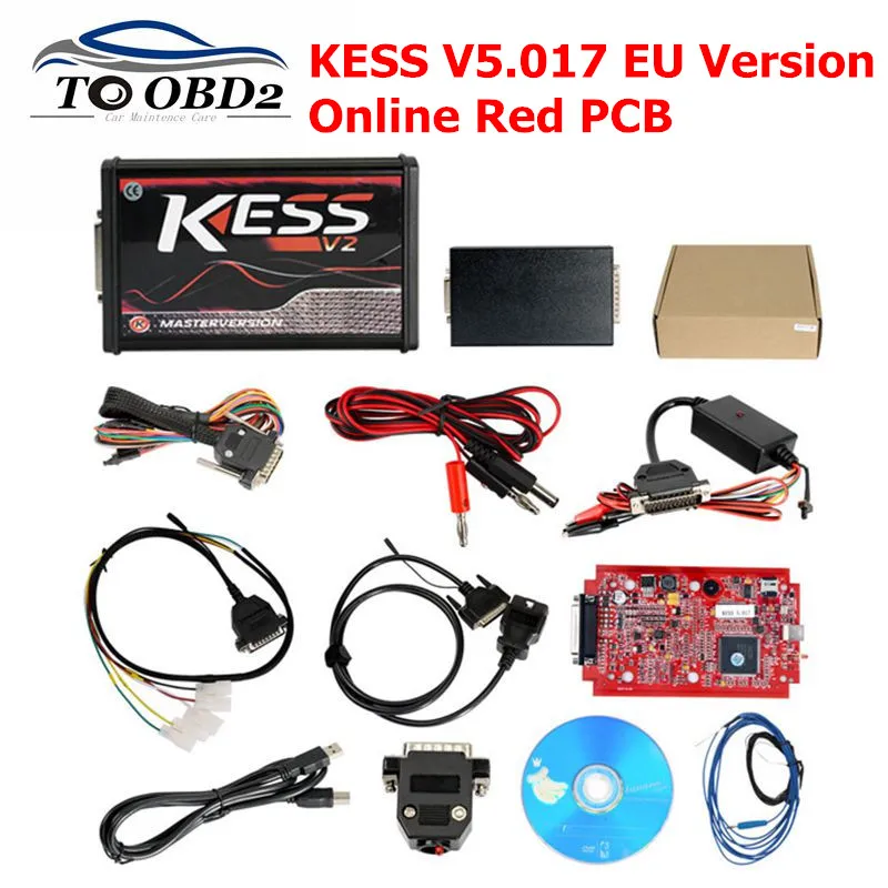 

EU Red KESS V2 V2.47 V5.017 ECU Programming Tool Online Master Version OBD2 Manager Tuning Kit KESS 5.017 BDM Probe Adapters