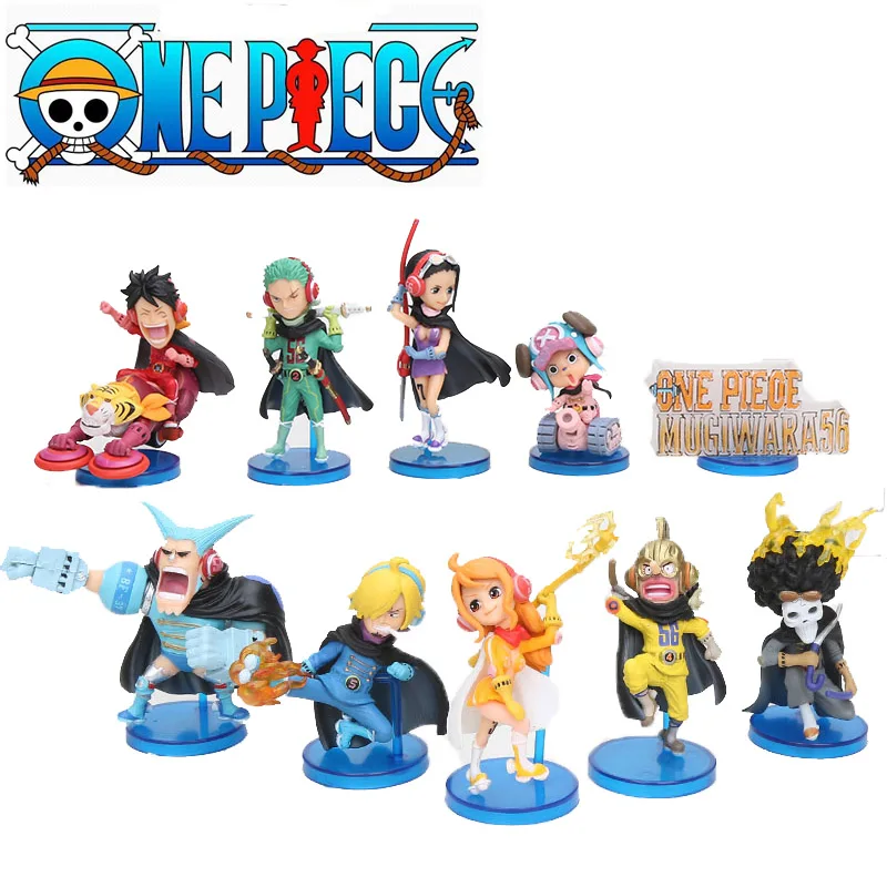 

5pcs/set Anime One Piece World Figure WCF Mugiwara56 vol.1 Luffy Zoro Nico Chopper Nami Usopp Sanji Brook Franky figure Toys