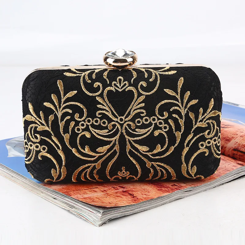 Andralyn New Printed Gold Embroidery Evening Bag Vintage Chain Shoulder Messenger Bag Clutch Lady Party Dinner Wedding Handbags Andralyn New Printed Gold Embroidery Evening Bag Vintage Chain Shoulder Messenger Bag Clutch Lady Party Dinner Wedding Handbags