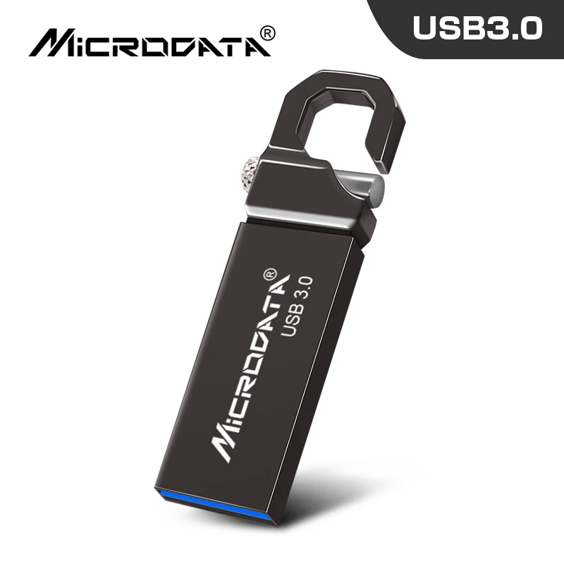 Флеш-накопитель USB 3,0 флеш-накопитель 16 ГБ 32 ГБ металлический флеш-накопитель 64 Гб 128 ГБ usb 3,0 карта памяти водонепроницаемый USB ключ 3,0 - Цвет: Black