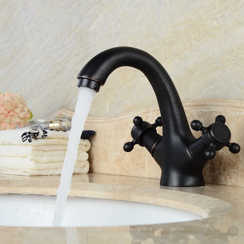 Basin Faucets Antique Black Brass Brushed Bathroom Basin Sink Faucet