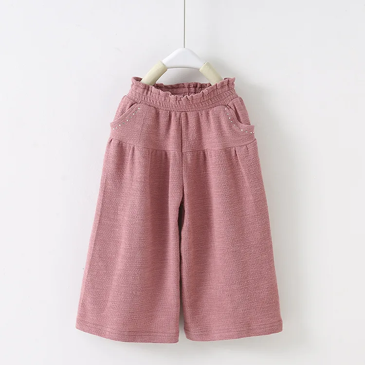 2018 Baby Girls Pants Cotton Kids Children Girl Wide Leg Pantsgirls