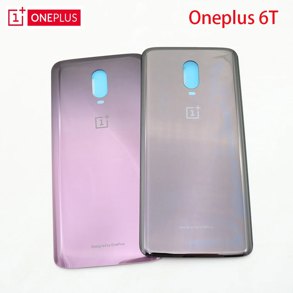 

Original Oneplus 6T Back Cover For Oneplus 6T One Plus 6T Housing Glass Battery Smart Phone Door Replacement Case With Glue