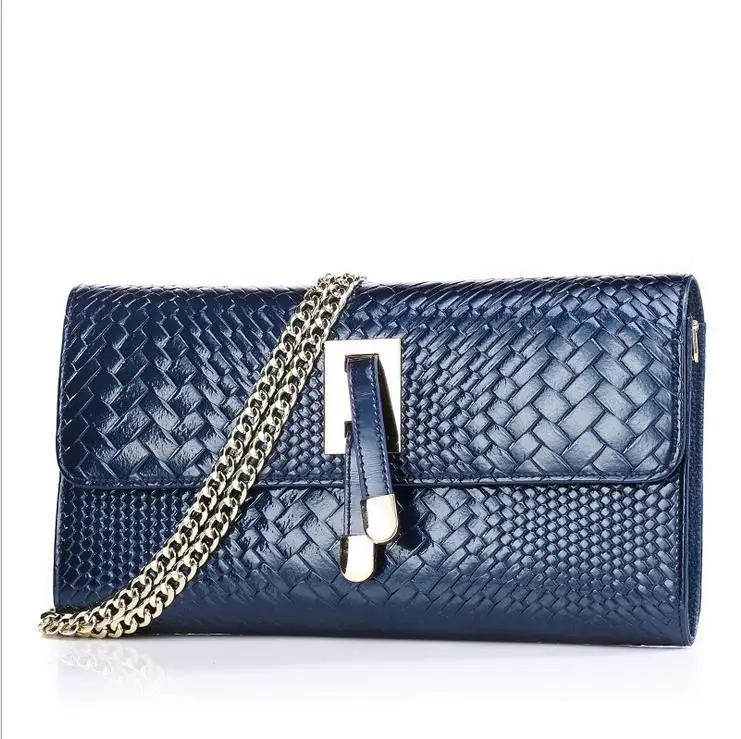 

lady genuine cowhide leather flap bag metal chain  evening  handbag  shoulder bag knitting pattern