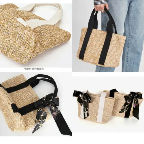 

Fashion Women Beach Straw Woven Bags Rattan Basket Shoulder Storage Bags Purse Handbag