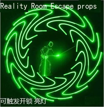 

Real-Life Room Escape Game props 4pcs light-sensitive receivers Lighting putter Sound authorities Light at the same time unlock