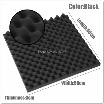 

Fast EMS shipping 24pcs size 50*50*3cm Acoustic Egg foam Soundproof foam/acoustic acoustic panel studio foam High Quality