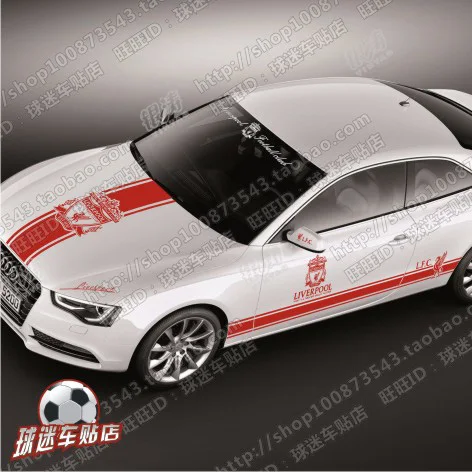 

Car stickers full car Lahua England Premier League Liverpool football team emblem fans hood door trunk car stickers modified