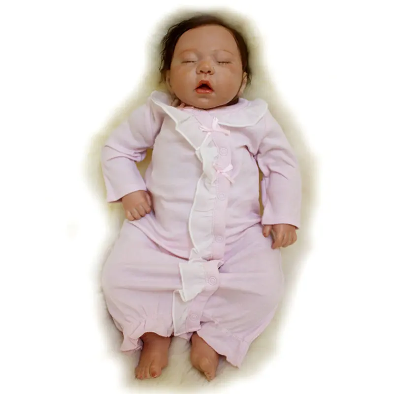 50cm Silicone reborn baby sleeping doll toy lifelike 22inch newborn
