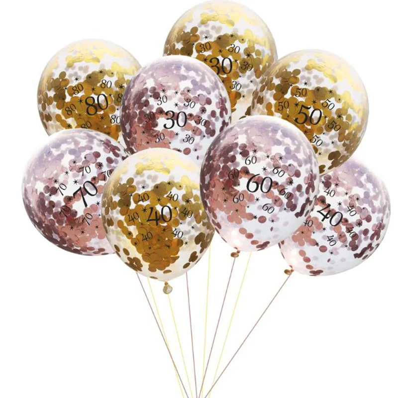 30, 40, 50, 60, 70, 80 лет, воздушные шары для дня рождения, украшения для дня рождения, для взрослых, для юбилея, шары S1YN