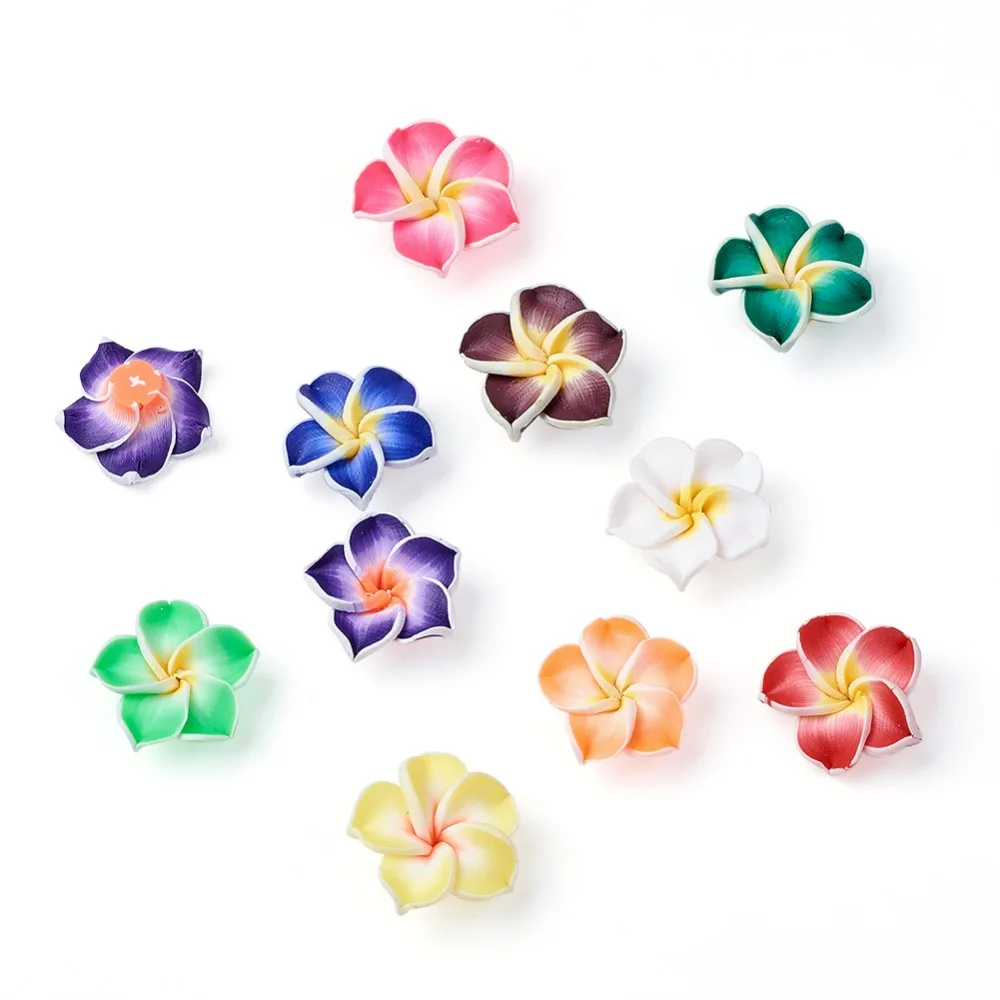 12mm Petal Shape Round Ceramic Loose Beads DIY Flower Bracelet Crafts Fun Gift