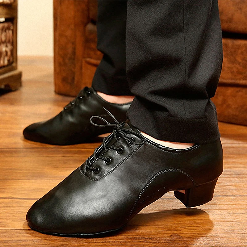 Dance Shoes Men Latin Tango Ballroom Men's Dancing Shoes Salsa Shoes PU ...