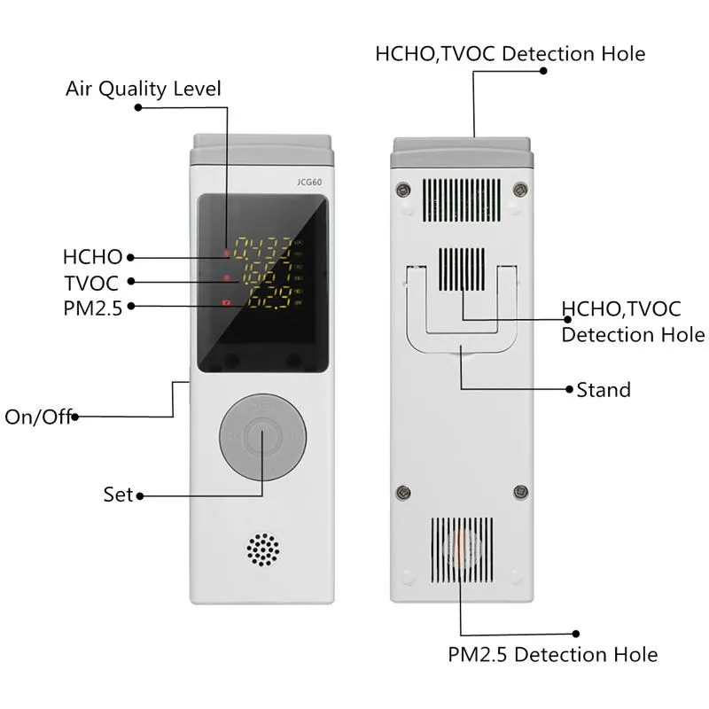 Бытовой детектор формальдегида профессиональный монитор качества воздуха автоматически измеряет формальдегид USB зарядка