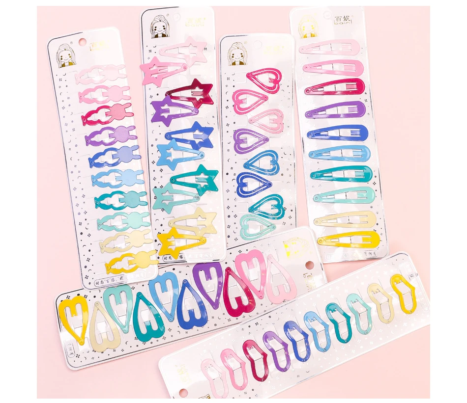 

REAKIDS 10 Pieces / Set Of Colored Children's Parent-Child Headwear Supplies Children's Girl Headdress Fashion New For Girls