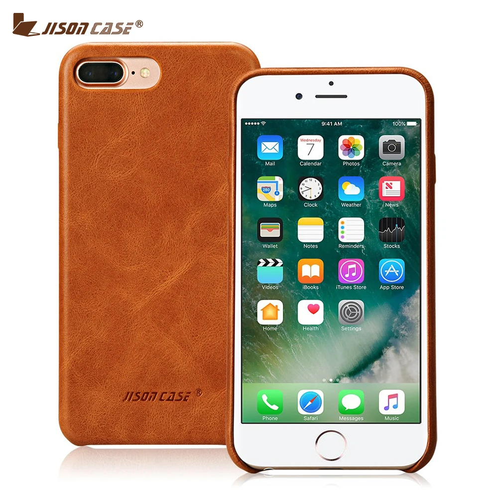 imágenes para Jisoncase Genuino Casos de Cuero Del Teléfono para el iphone 7 De Lujo De Espalda Delgada de la cubierta Cajas Del Teléfono Móvil para el iphone 7 Plus 5.5 "Anti-golpe imágenes para Jisoncase Genuino Casos de Cuero Del Teléfono para el iphone 7 De Lujo De Espalda Delgada de la cubierta Cajas Del Teléfono Móvil para el iphone 7 Plus 5.5 "Anti-golpe