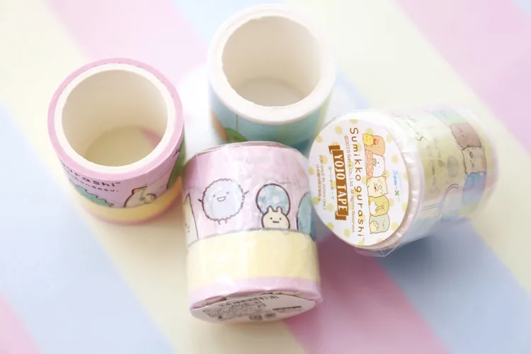Cartoon Lovely Sumikko Gurashi Masking Washi Tape Decorative Adhesive Tape Decora Diy Scrapbooking Sticker Label Stationery Stickers Aliexpress