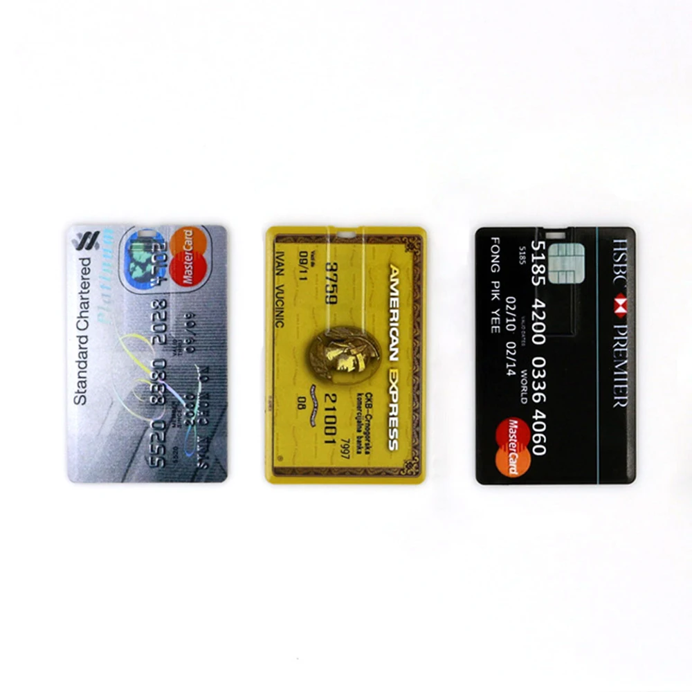 

The Credit Card USB Flash Drive Pendrive External Memory Storage 8GB 16GB 32GB 64GB 128GB u disk Pen Drive customized for gift